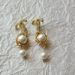 Faux Pearls Dangle Earrings-Dangle Rare Earrings-Fashion Earrings